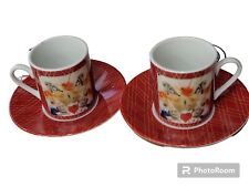 Salvador Dali Art Espresso, Coffee Cup & Saucer Set Of 2  Butterfly A28408  picture