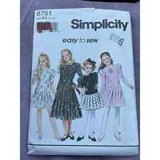 Simplicity vintage girls dress size 7, 8, 10 #8751 picture