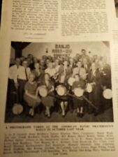 Xm18 Ephemera 1962 Picture American Banjo Fraternity Rally Crites Koons Burson  picture