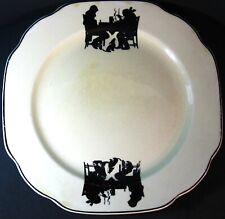 Lot of 8 Rare Vintage Silhouette Dinner Plates by Crooksville China picture