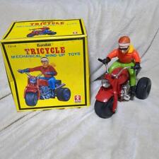 Showa Retro Vintage Tricycle Tin Soft Vinyl Spring Toy Bandai Made In Japan picture