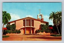 Fort Myers FL-Florida, St Francis Xavier Catholic Church, Vintage Postcard picture