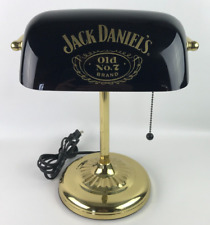 Jack Daniels Old No. 7 Tennessee Whiskey Brass Bankers Desk Lamp Rare picture