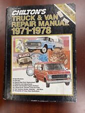 Vintage 1971-78 Chilton's Truck & Van Repair Manual  (Collector's Edition) picture