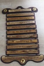 Olive Wood The Ten Commandments Hand Made Holy Land Bethlehem picture