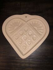 Heart Quilt 1996 Brown Bag Cookie Art Vintage Decorative Heart Cookie Mold picture