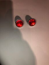 BICYCLE  REFLECTOR JEWELS RED DIAMOND CUT BRILLIANT LICENSE PLATE BOLTS ETC ETC picture
