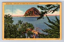 Morro Bay CA- California, Morro Rock, San Luis Obispo County, Vintage Postcard picture