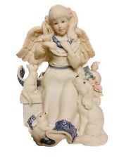 Sarah’s Angels 5” Angel  with Animals 2009 09289CE Rare HTF Cat Dog Bunny Bird picture