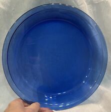Pyrex 9 In Cobalt Blue #209 Glass Pie Plate Flat Rim Vintage No Chips picture