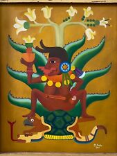 🔥 Important Mexican Chicano Modern Mural Oil Painting, Charles Felix 1977 picture
