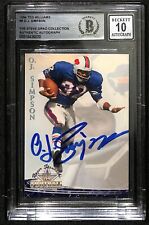 1994 Ted Williams O.J. Simpson BILLS HOF Signed Card Beckett Auto Grade 10 picture