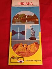 Vintage 1976 Sunoco/DX Indiana Oil Gas Service Station Travel Road Map picture