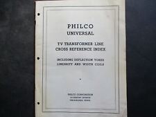 July 1, 1952 Philco Universal TV Transformer Line Cross Reference Index picture