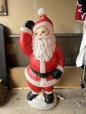 Vintage General Foam Waving Santa Blow Mold 40” Lighted Blue Eyes Christmas Read picture