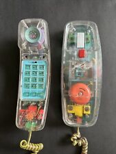 Vintage RETRO 1980's UNISONIC Clear Plastic Telephone Model No. 6900 Working picture