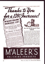1936 Print Ad McAleer's Polishing Products picture