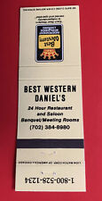 Vintage Best Western Daniel's Hotel Restaurant Matchbook Cover 70s 80s 90s Vtg picture