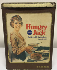 Pillsbury Hungry Jack Vintage Buttermilk Pancake Mix Metal Tin Vintage  picture