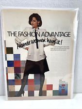 Vintage 1985 Print Ad Hanes Pantyhose Genuine Magazine Advertisement Ephemera picture
