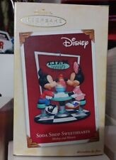 Hallmark Keepsake Ornament SODA SHOP SWEETHEARTS Disney Minnie Mickey Mouse NOS picture