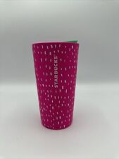 🍓NEW-Starbucks Ceramic Dots Strawberry Tumbler Neon Pink 12oz Summer 2022🍓 picture