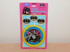 VINTAGE 1991 DC COMICS  BATMAN PARTY CAKE DECORATOR SET    NEW OLD STOCK picture