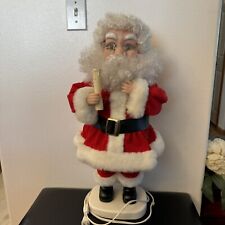 Vtg Christmas Santas Best Animated Motion Santa Claus Light Up Candle 24” Works. picture