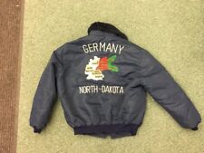 ww2 era satin jacket Germany North Dakota vintage RARE unusual military piece  picture