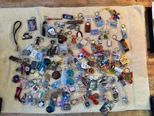 5lb Lot of Collectable Novelty Travel Destination Keychains Leather Acrylic VTG picture