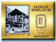 2022 Goudey Wild West Weekly 1 GRAM GOLD RELIC ACHIEVEMENT Sutter's Mill 25/49 picture