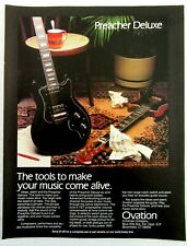 1979 OVATION Preacher Deluxe Electric Guitar Magazine Ad picture