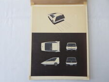 1970s Era Concept Car Design Drawing Sketch Rendering Art - 3 Wheel Wedge Car picture