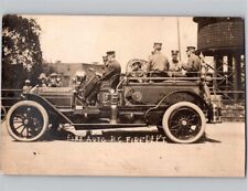 c1910 Fire Tuck Department Battle Creek Michigan MI RPPC Real Photo Postcard picture