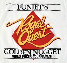 Vintage Golden Nugget Funjet’s Royal Quest Video Poker Tournament T-shirt Size L picture