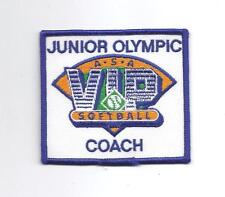 **A S A JUNIOR OLYMPIC VIP SOFTBALL COACH PATCH** picture