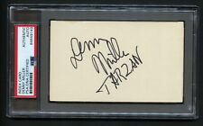 Denny Miller signed autograph Vintage 3x5 Actor: Wagon Train & Tarzan PSA Slab picture