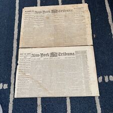 New York Tribune 1863 Civil War Newspapers. Col. Shaw Dead & Atzerodt Confession picture