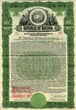 Republic of Bolivia - $1,000 Uncanceled Gold Bond - Foreign Bonds picture