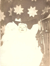 c1915 SMILING BABY AMERICAN FLAG BACKDROP RPPC POSTCARD P783 picture
