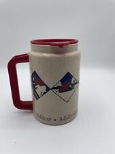 Vintage LL Bean Plastic Travel Coffee Mug Cup With Lid Handle Thermos Outdoors picture