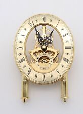 Anniversary Quartz Skeleton Clock Movement With OVAL Dial Gold 5 7/8