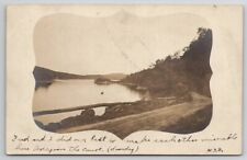 Winsted MN Canoeing On Lake Old Dirt Road 1906 RPPC Minnesota Postcard N25 picture