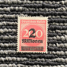 Germany Deutsches Reich 2 Millionen Overprint Over 200 Mark Stamp Vintage picture