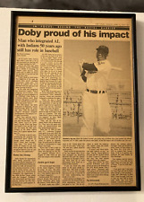 Vintage Newspaper Clipping Larry Doby IN FRAME picture