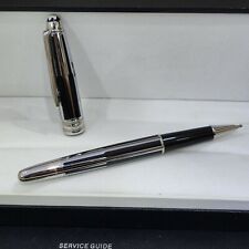 Luxury 164 Metal Series Black Silver - Stripes Color 0.7mm Rollerball Pen N0 Box picture