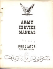 WW2 ArmyService Manual The Oil Filter by PurOlator GPW MB GMC Dodge CCKW DUKW picture