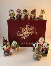 The Danbury Mint Baby Animal Christmas Ornaments Set of 12 Original Box picture