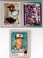 ECKERSLEY,TIANT,McLAIN SIGNED/AUTOGRAPHED BASEBALL CARDS picture