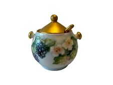 Hand Painted Sugar Bowl 1961 Artist Signed 4 Inches Tall picture